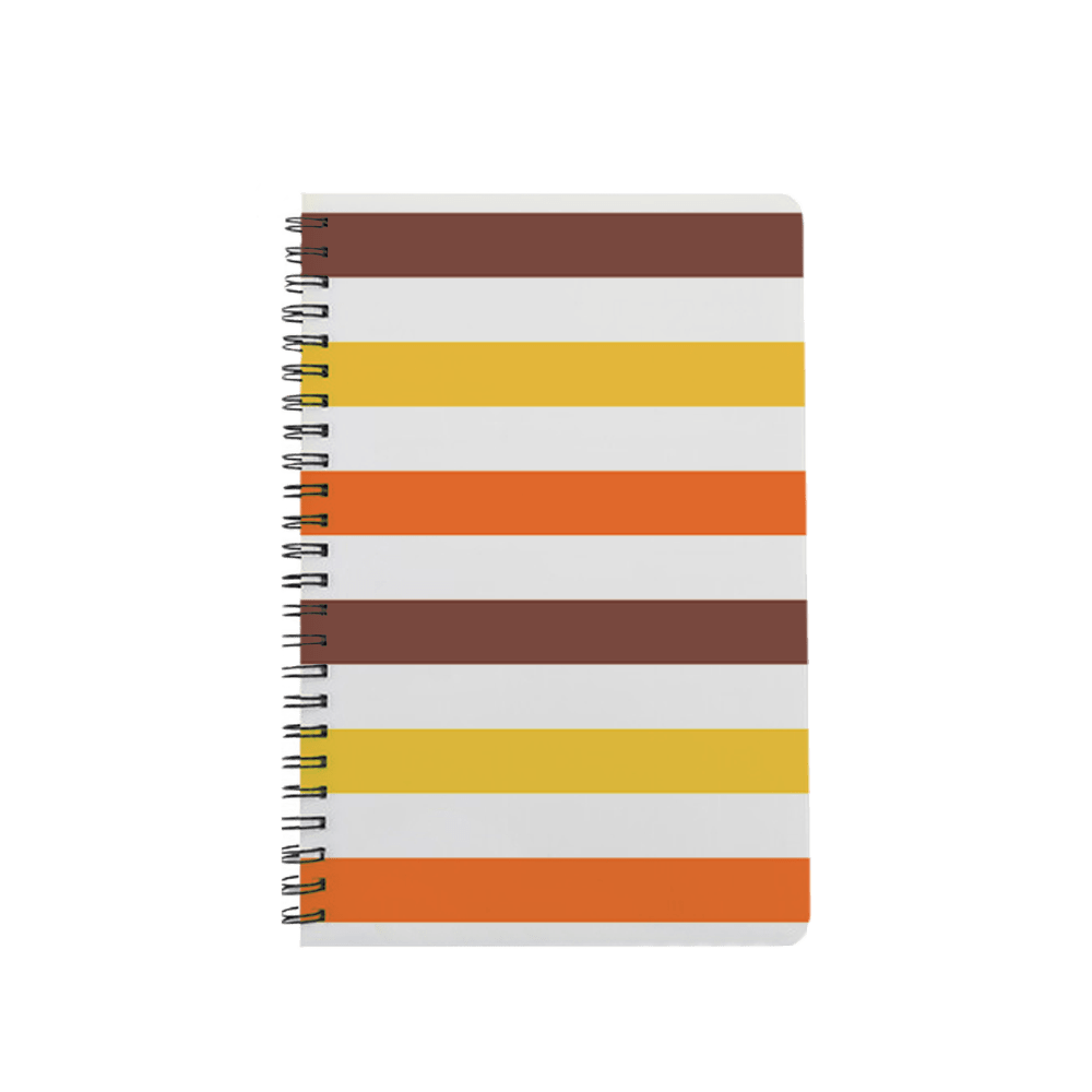 fall colors striped notebook