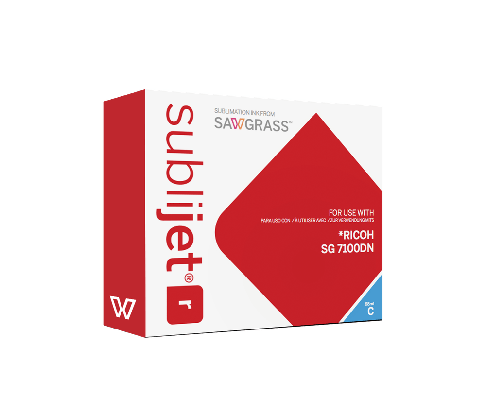 Sawgrass SubliJet-R Sublimation Ink Set CMYK for Ricoh SG7100DN Printer 