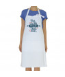 White Adult Canvas Apron with Waist Pocket