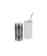 16oz Stainless Steel Tumbler with Straw & Lid