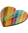 Unisub White Hardboard Heart Shaped Coasters - 3.875" x 4"