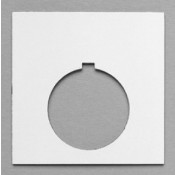 Satin White/Black 1-11/16" x 1-11/16" Plastic Push Button Plate with 7/8" Hole