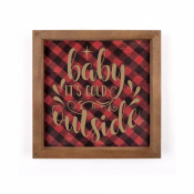 Buffalo Plaid Framed Sign for Wall or Tabletop