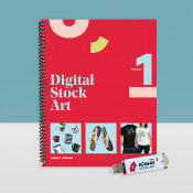 Stock Art Collection Printed Books w/USB