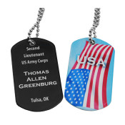 White Military Dog Tag (2 Sided)