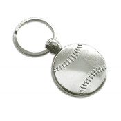 Punch N Press Silver 1.18" Baseball Key Chain