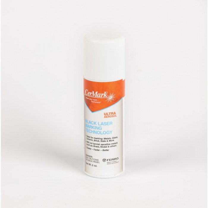 CerMark Ultra Laser Marking Aerosol - 2oz Spray For Permanent Metal Marking With CO2 Lasers