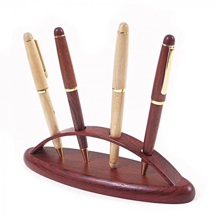 Rosewood 4Pen Display Stand