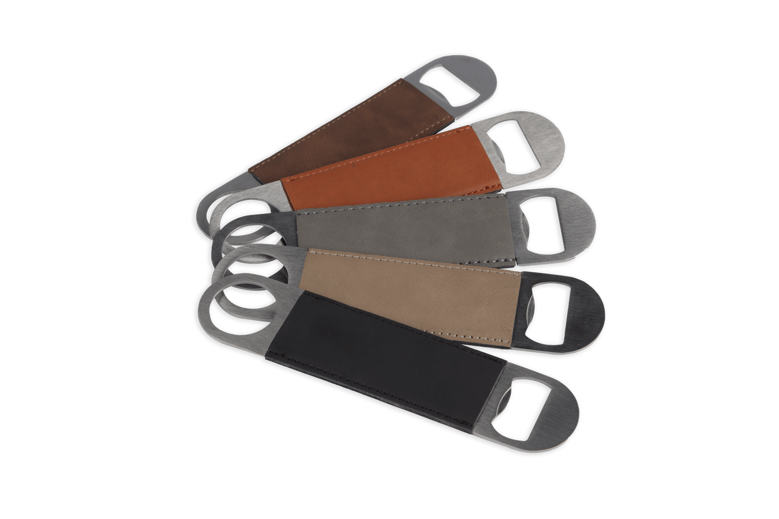 double ended bottle openers in four different colors