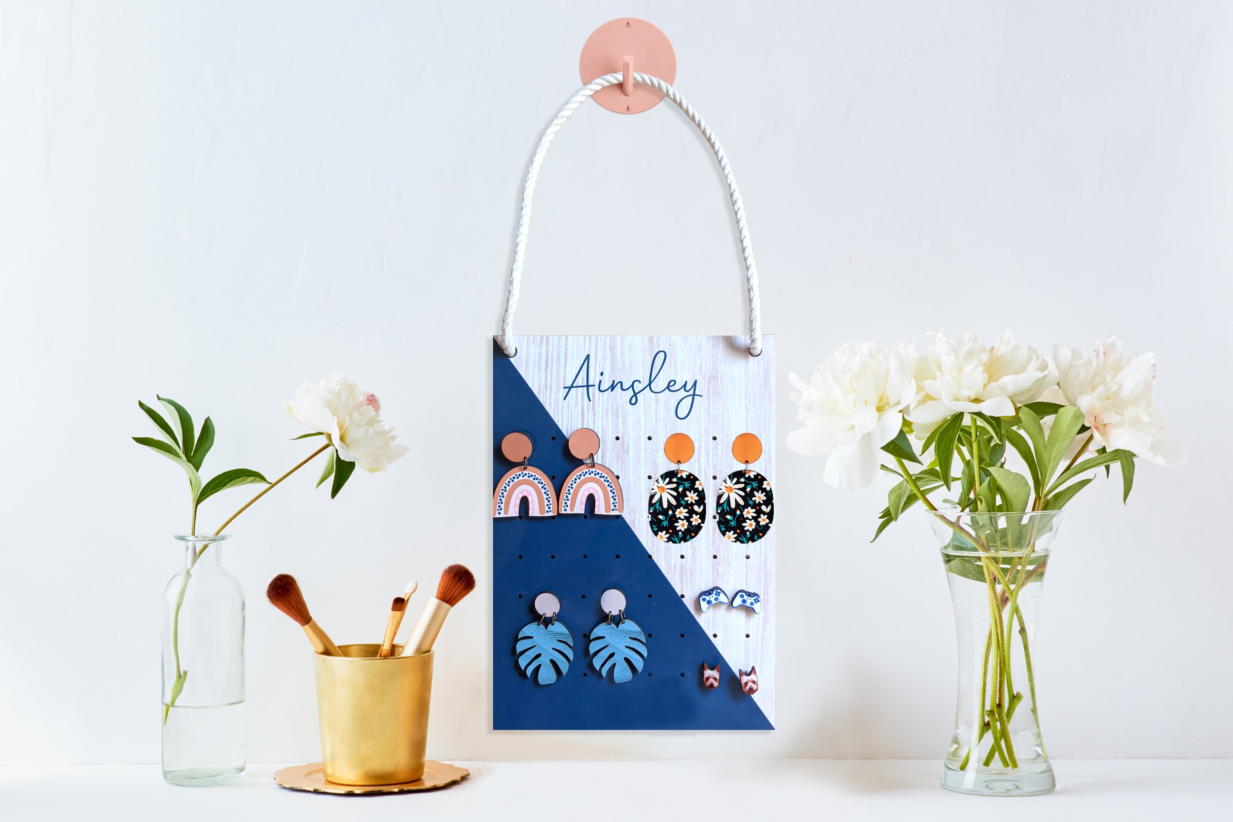 Hardboard Sublimated Earrings & Holder