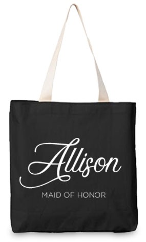 Black Canvas Tote Bag