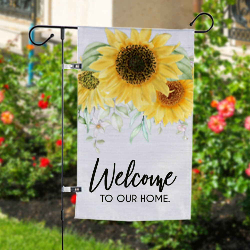 Double-Sided Garden Flag with Iron Pole Product Image