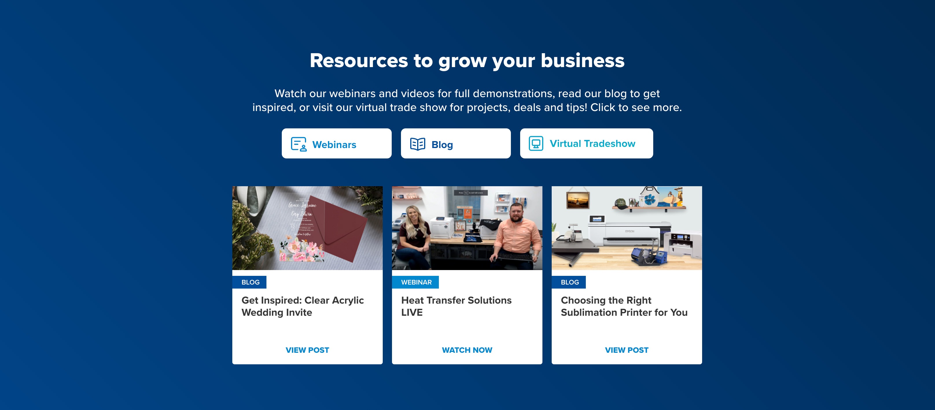 Resources to Grow your Business
