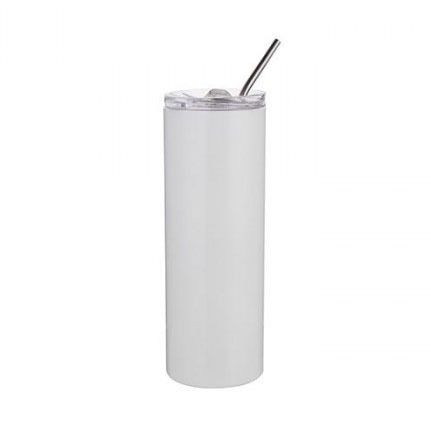 20oz Skinny Stainless Steel Tumbler with Straw and Lid
