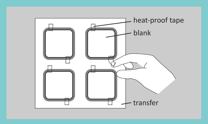 Illustration of how to attach the substrate to the transfer